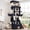 Dark Grey, variant on Globlazer 74" Symmetrical Cat Tree, Multi-Level Large Cat Tower with Scratching Post & Condo for Indoor Cats, Dark Grey