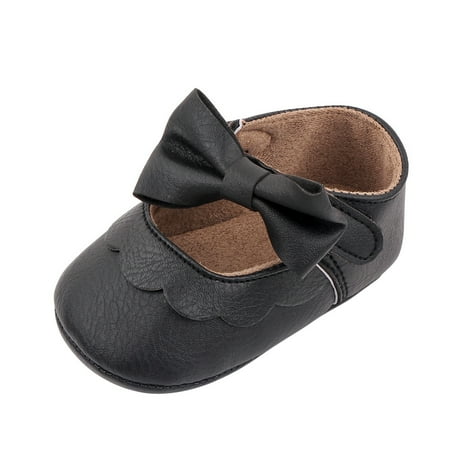 

MIUBAGIAL Girls Single Shoes Bowknot First Walkers Shoes Toddler Sandals Princess Shoes