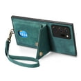 thumbnail image 7 of Nalacover for Samsung Note 20 Ultra, Slim Case Wallet with Credit Card Holder, Back Flip Premium Leather Magnetic Clasp Kickstand Wirst Hand Strap Shockproof Cover for Galaxy Note 20 Ultra, Green, 7 of 7