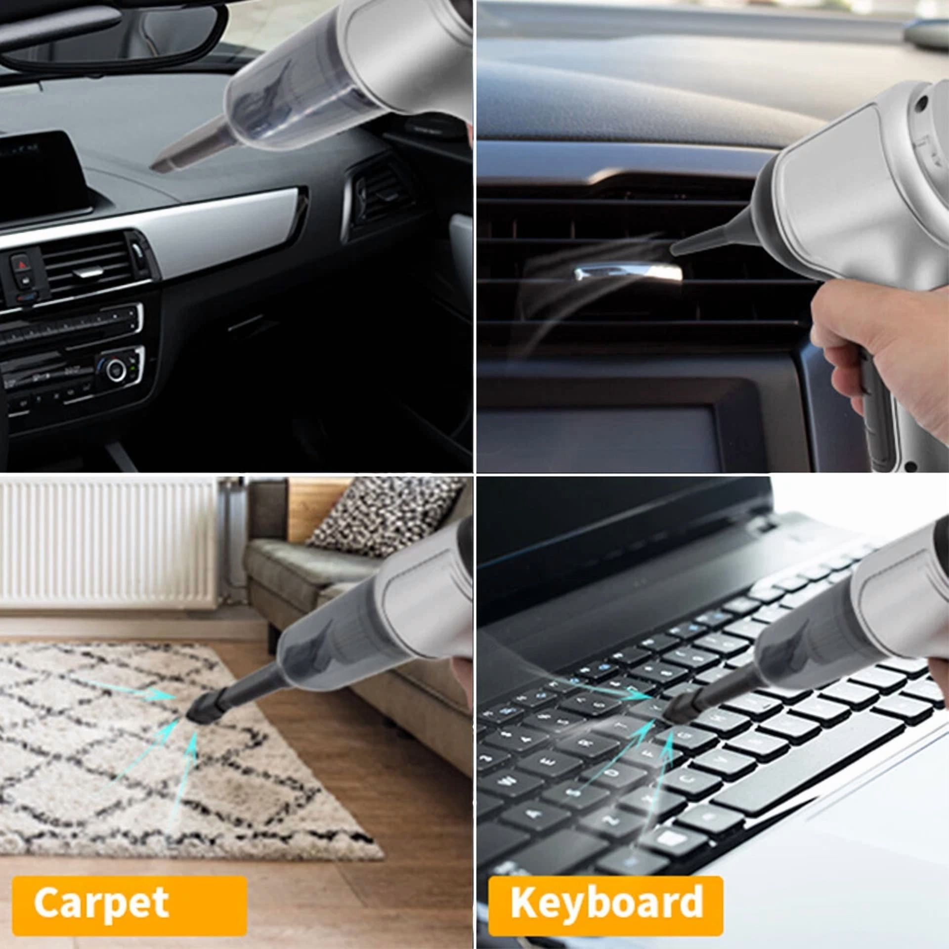 CIRCLE- 120W Handheld Car Vacuum Cleaner Cordless Mini Wet Dry High Power Wireless Auto