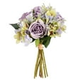 thumbnail image 1 of Vickerman Everyday Artificial Violet Hydrangea and Rose Bouquet 12" Long - Premium Faux Floral Decor for Wedding or Everyday Arrangements - Maintenance Free Flowers, 1 of 2