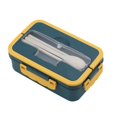 thumbnail image 4 of 1/2/3PCS Microwave Lunch Box with Spoon Chopsticks Wheat Straw Dinnerware Food Storage Container Children Kids School Office Style D 1pc, 4 of 6
