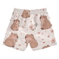 thumbnail image 2 of Kids' Beach Pants Comfortable Swim Trunks Cute Capybaras Shorts for Pool Vacation and Lounge Wear 4T, 2 of 8