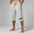 thumbnail image 5 of Xdegoge Mens Athletic Shorts Below Knee Capri Pants Elastic Waist Drawstring with Pockets Quick Dry Breathable Workout Gym Running Activewear Training, 5 of 5