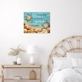 thumbnail image 4 of Inspirational Quotes Canvas Wall Art Sea Turtle and Seashell on the Beach Wall Art for Bathroom Living Room Bedroom Vintage Wooden Board Picture Wall Decor Framed Bedroom Wall Art,16x12 Inches, 4 of 5