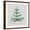 Brown Frame, variant on Art.com Watercolor Christmas Tree on a Sled Art Print by Violanta Klimenko, 16" x 16"