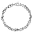 thumbnail image 5 of Diamond2Deal 14k White Gold Polished Link Chain Bracelet for Men 7.5", 5 of 7