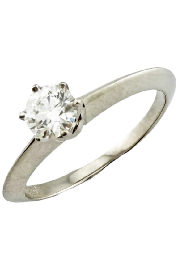 Pre-Owned Tiffany & Co. Solitaire Ring, Platinum 950, 0.27ct Diamond, Women's Ring.