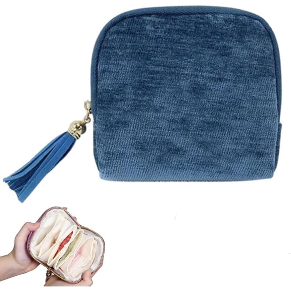 Zippered Jewelry Travel Case, Portable Organizer Pouch for Rings & Earrings