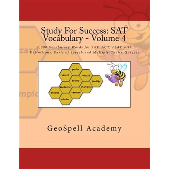 Pre-Owned Study for Success - Sat Vocabulary: 1,000 Vocabulary Words for Sat, Act, Psat With Definitions, Parts of Speech and Multiple Choice Quizzes