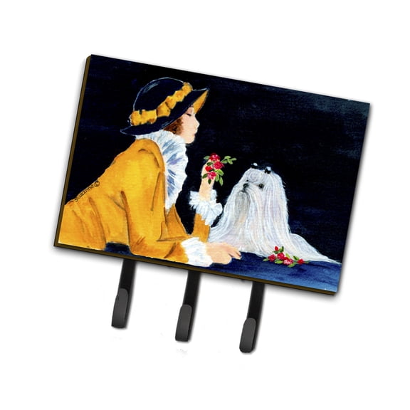 Carolines Treasures SS8537TH68 Lady with Her Maltese Leash Holder or Key Hook, Large, Multicolor