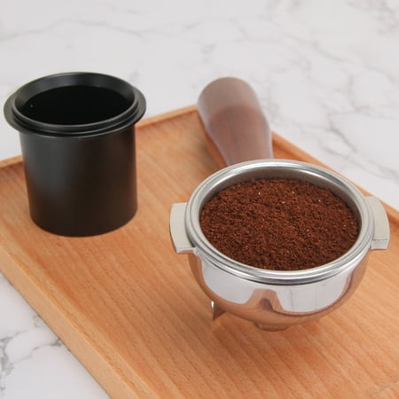 

GXSR Steel Dosing Cup Coffee Sniffing Mug Powder Feeder Espresso Coffee Dosing Cup for Espresso Machine Portafilter Coffee Tamper(51mm/58mm Black)