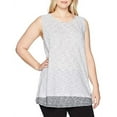 thumbnail image 2 of Calvin Klein Womens Plus Striped Layered Tank Top, 2 of 2