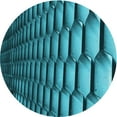 thumbnail image 1 of Ahgly Company Machine Washable Indoor Round Transitional Bright Turquoise Blue Area Rugs, 3' Round, 1 of 7
