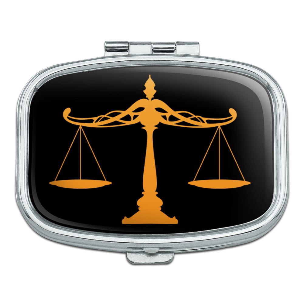 Scales Of Justice Legal Lawyer Rectangle Pill Case Trinket Gift Box