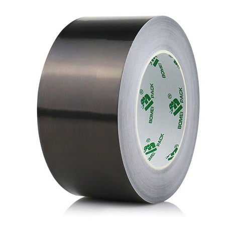 BOMEI PACK Black Aluminum Tape, 2 Inch x 90 Feet, Black Foil Tape for HVAC, Air Ducts, Pipe, Metal Repair, Waterproof