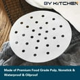 thumbnail image 3 of 7 Inch Air Fryer Liners, Set of 200, Nonstick Air Fryer Parchment Paper/Bamboo Steamer Paper/Parchment Paper for Air Fryer, Steaming Basket and More(5/6/8/9/10in Available), 3 of 10