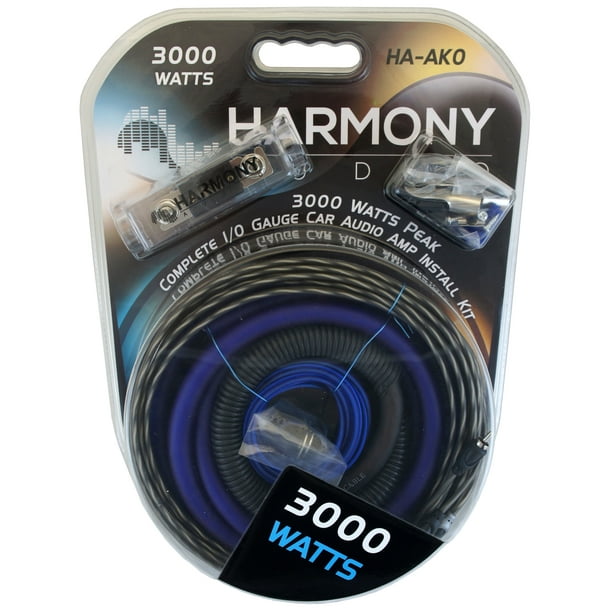 Harmony Audio HAAK0 Car Stereo 1/0 Gauge 3000W Amp Amplifier Install