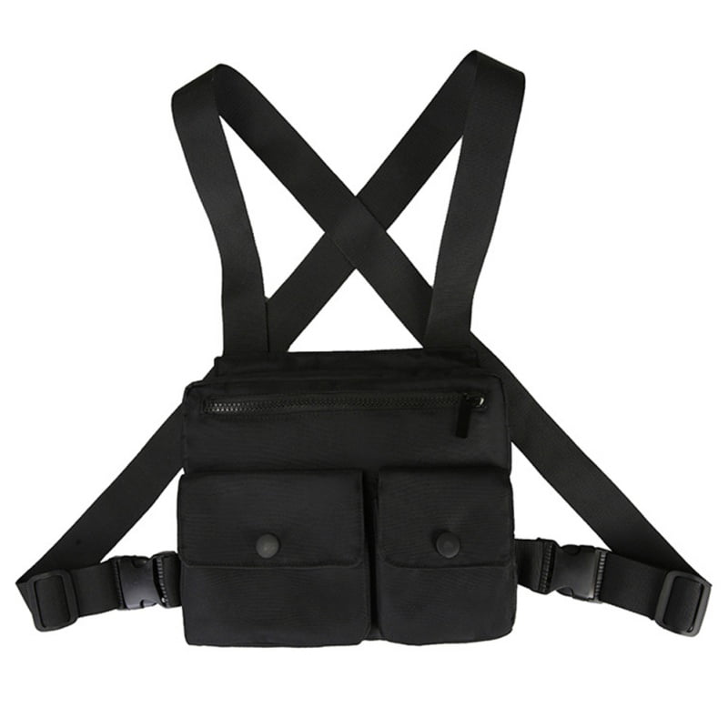 Ardorlove - Unisex Tactical Shoulders Bags Canvas Chest Rig Bag Hip Hop ...