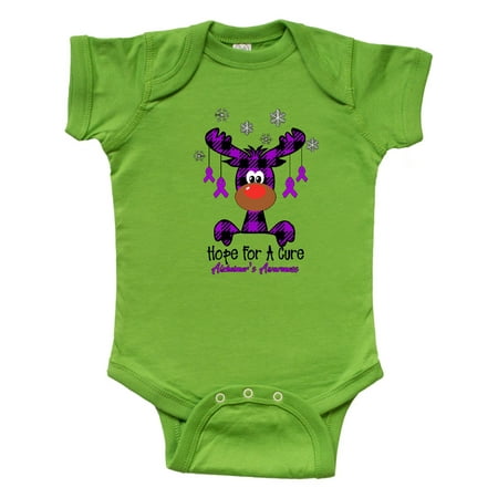 

Inktastic Alzheimer s Awareness Hope for a Cure Cute Moose Gift Baby Boy or Baby Girl Bodysuit