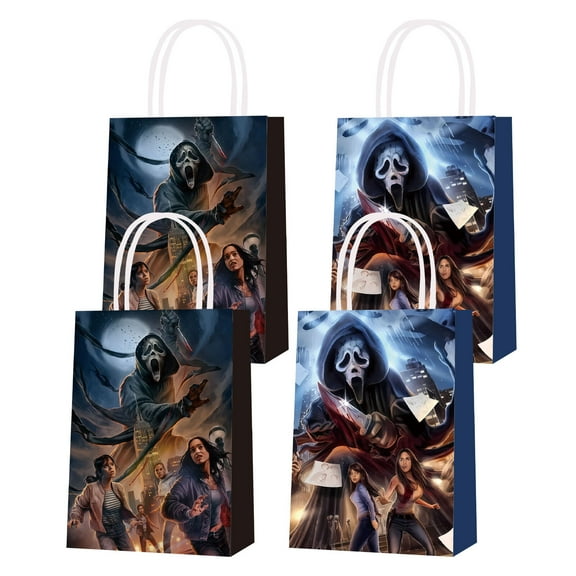 16 Pcs For Scream 6 Theme Party Bags, Candy Gift Bags,With Handles Favor Bags Party Favor Bags for Birthday Party,Birthday Party Decorations