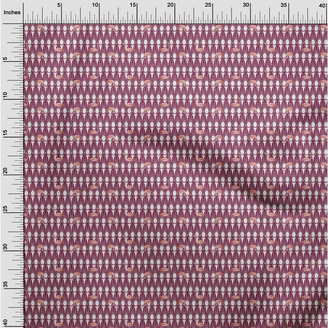 oneOone Polyester Lycra Fabric Geometric & Flamingo Bird Print Sewing Fabric BTY 56 Inch Wide
