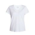 thumbnail image 5 of Time and Tru Women’s V-neck Slub Tee with Short Sleeves, Sizes 1X-4X, 5 of 5