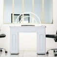 thumbnail image 5 of NAPA Manicure Table, Nail Station for Beauty Salon Furniture & Equipment, Marble Top & 1UV Hole, Modern White/Silver, 5 of 8