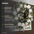 thumbnail image 2 of NOMA 24" Pre-Lit Flocked Frosted Fir Christmas Wreath, 25 Warm White Lights, 2 of 7