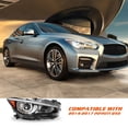 thumbnail image 7 of For 2014-2022 Infiniti Q50 LED w/o AFS Right Passenger Side Headlight Headlamp, 7 of 7