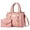Pink, variant on Faraee Women Handbag Wallet Tote Shoulder Hobo Bag Top Handle Satchel Purse Set 2Pcs for Ladies Black