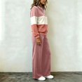 thumbnail image 5 of Yotami Women Tracksuit Set, Color Block Zip Up Sweatshirt And Wide Leg Pants, Casual Fall Matching Outfit With Pockets, 5 of 5
