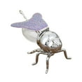 thumbnail image 1 of GROWTH TANK Bee Honey Jar with Spoon Condiment Container for Coffee Table Parties Dinner Violet, 1 of 9