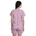 thumbnail image 4 of Moomaya Printed Tees Shorts Pajamas Set For Women Sleepwear Pjs For Girls, 4 of 6