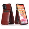 thumbnail image 2 of iPhone 12/12 Pro Case, Leather Wallet Case iPhone 12/12 Pro 6.1", PU Leather Case, Built in Stand Wallet Credit Card Holder Case 5 Card Slots Case For Apple iPhone 12/12 Pro, Brown, 2 of 11
