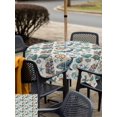 thumbnail image 5 of Outdoor Tablecloth with Umbrella Hole for Patio/Picnic/Party/Camping, Teal Coastal Waterproof Table Cloth Square Cover Washable, Nautical Whale Shell Starfish Ocean (60"x 60"), 5 of 8