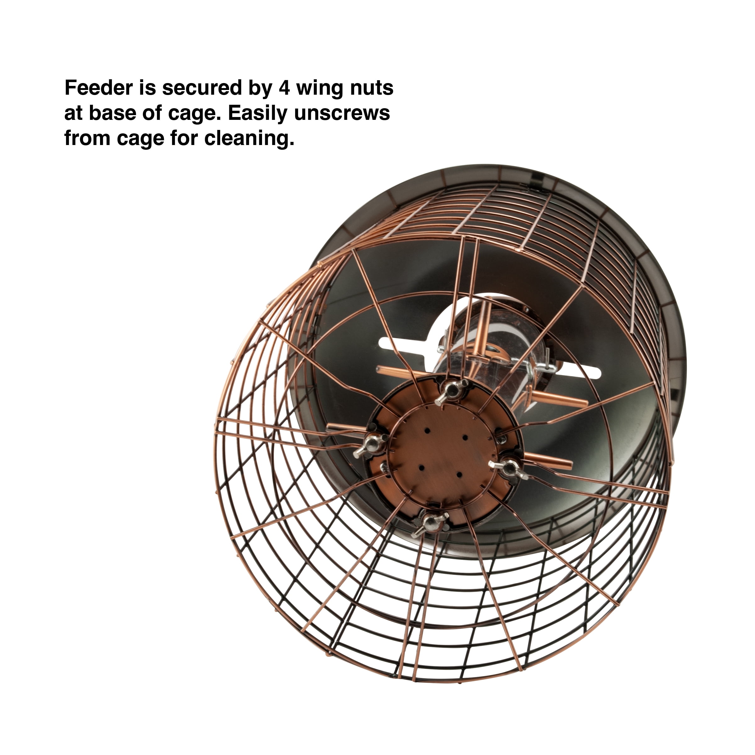 Woodlink Coppertop Caged 6 Port Hanging Bird Feeder w/ Squirrel-Proof Grid