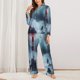 thumbnail image 2 of Balery Lighthouse in a Stormy Sea Conjunto de Pijama con Estampado para Mujer, Conjunto de Dos Piezas con Manga Larga, Ropa de Dormir Suave con Bolsillos, Pijamas Cómodos-XX-Large, 2 of 7