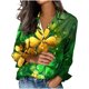 thumbnail image 3 of TaTaai Ladies Fashion St. Patrick's Day Printed Satin Long Sleeve Shirt Lapel Button Down Casual Loose Blouse Satin Top for Daily Party Work Vacation Spring Winter Wear Gift, 3 of 5