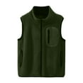 thumbnail image 2 of SGFCWSX Fleece Vest Girls Full Zip Jackets Kids Warm Casual Jackets Army Green Size 7 Years, 2 of 3