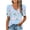 Light Blue summer tops for women, variant on USSUMA T-Shirts for Women Trendy Floral Marble Print Women's Shirts and Blouses Puff Sleeve Female Tops Dressy Casual Summer Ruched Elegant V Neck Plus Tunics Beach