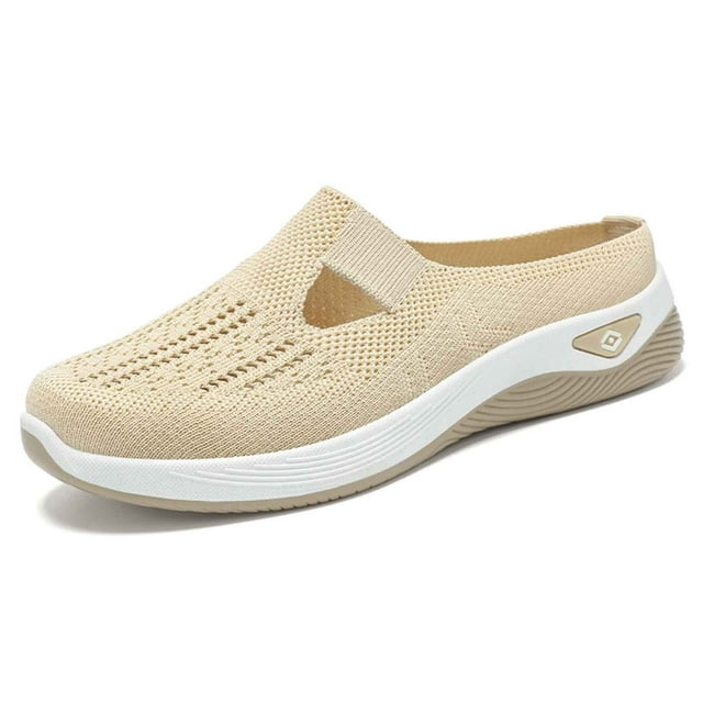 Chaussons pour Femmes pour Usage Quotidien Chaussons pour Femmes Mousse à Mémoire de Forme Chaussons à Bout Ouvert Loisirs et - Chaussons Confortables pour l'Extérieur Chaussons à Bout Ouvert pour Femmes Design Fermé Plat