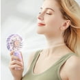 thumbnail image 5 of Qocolhg Mini Portable Fan, Small and Powerful, Cute Design High Speed Personal Handheld Fan, Lightweight USB Rechargeable Fan for Makeup Stylish Girl Women Travel Indoor Outdoor, Purple, Clearance, 5 of 6