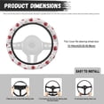 thumbnail image 7 of Yuyamidu Cherry Auto Steering Wheel Cover Flannel Steering Wheel Case Winter Warm Car Accessories for Women Girls Thick Steering Wheel Protector Fit Most Car Sedan, 7 of 7