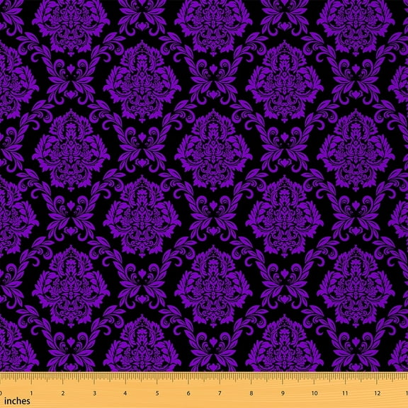 Feelyou Vintage Tribal Flower Fabric by the Yard 1 Yard, Bohemian Style Sewing Fabric, Child Western Cowgirl Home Decor Fabric by the Yard, Ultra Soft Home Decor