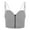 Gray, variant on BadPiggies Comfy Cami Bra for Women Wirefree Crop Top Yoga Bralette Longline Padded Lounge Bras