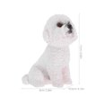 thumbnail image 2 of SHOWERORO Modèle de Chien Mini Figurine de Caniche PVC Blanc Usage Véhicule Lot de 1, 2 of 6