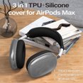 thumbnail image 4 of Funda protectora de silicona TPU suave transparente 3 en 1 para auriculares Airpods Max Airpodmax, antiarañazos, accesorios para auriculares, 4 of 5