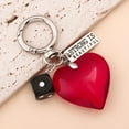 thumbnail image 5 of Korea Y2K Red Heart Shaped Fashion Dice Glass Crystal Keychain Phone Valentine's Day Gifts Backpack Keyring Accessories, 5 of 7