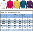 thumbnail image 2 of Dress Shirts for Mens Pink Long Sleeve Button Down Shirt Formal Wedding Prom Slim Fit Tops 2XL, 2 of 7